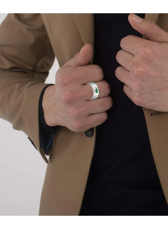 LACOSTE ARTHOR Collection Ring in Stainless Steel