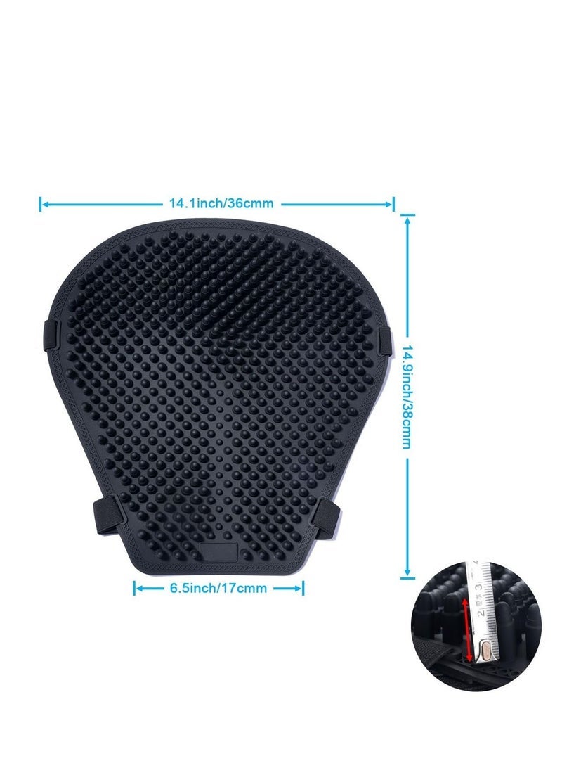 كابتن تيك Universal Motorcycle Seat Cushion, Motorcycle Silicone Gel Seat Pad, 3D Bullet Head Structure Heat Dissipation and Shock Absorption Seat Pad, with Breathable Massage Function, for Long Rides - Image 4
