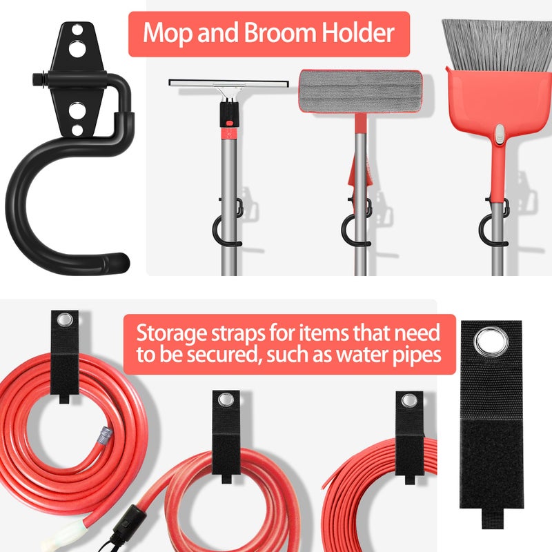 Kodreat 18 Pack Garage Hooks Heavy Duty - Anti-Slip Coatingï¼Œ Garage Storage Hooks for Hanging Bikeï¼ŒLadderï¼ŒGarden Toolsï¼ŒHose - Image 5