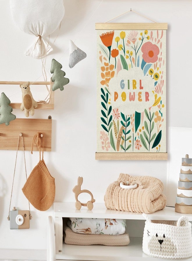 BCUANGD Girls Room Wall Art - Positive Affirmations Wall Decor Poster Hanger with Wood Frames, Botanical Wildflower Flowers Wall Hanging Canvas Decor for Nursery Kids Room, 12x16 Inches - Image 5