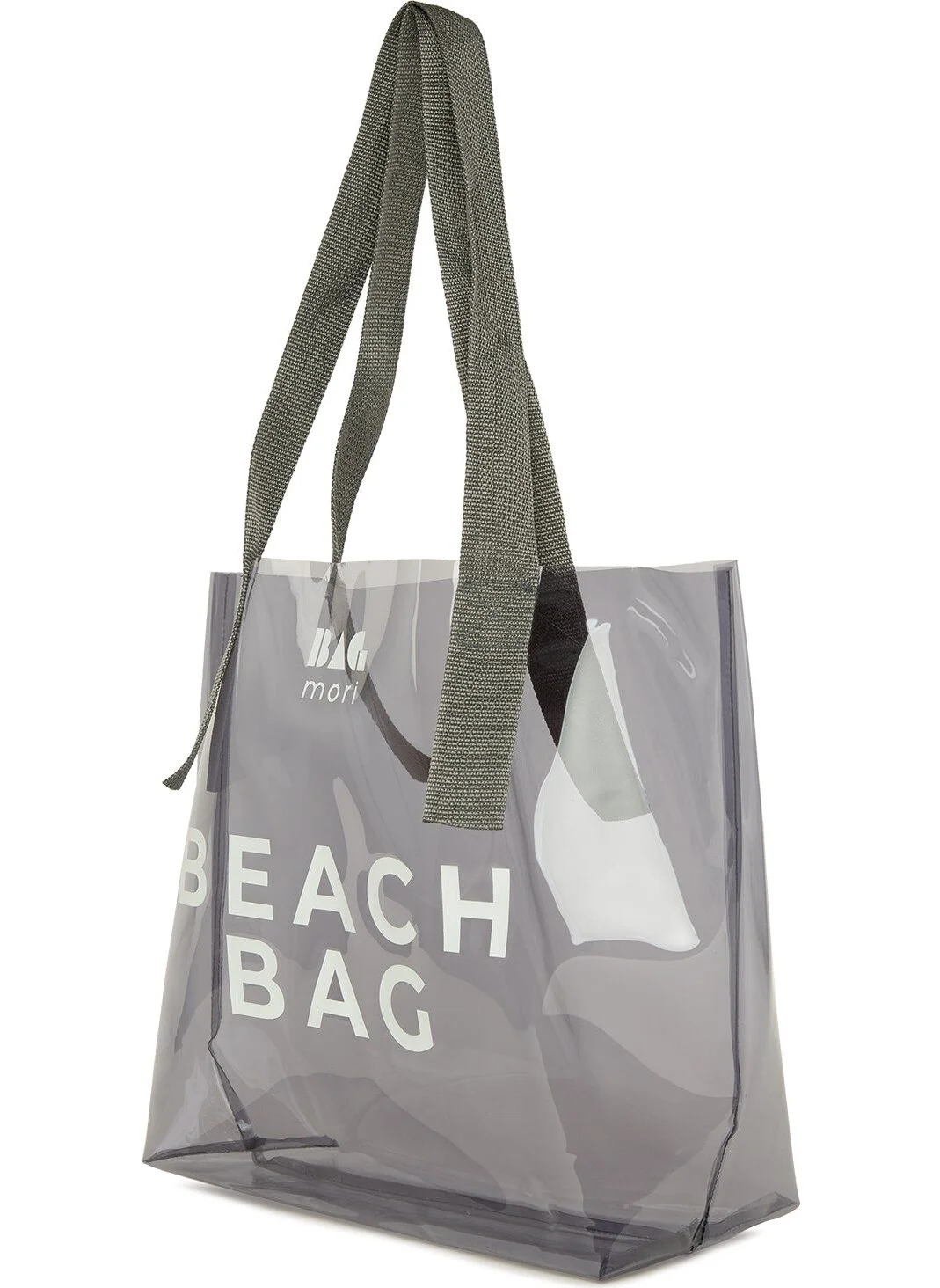 باجموري Gray Beach Bag Printed Transparent Beach Bag