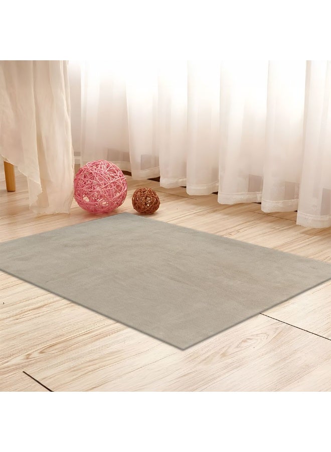 DANUBE HOME Nova Tufted Shaggy Solid Mat | Washable Solids Style | Polyester Door Mat | Floor Mat For Home 50X90cm-Camel - Image 4