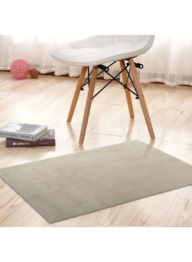 DANUBE HOME Nova Tufted Shaggy Solid Mat | Washable Solids Style | Polyester Door Mat | Floor Mat For Home 50X90cm-Camel - Image 5