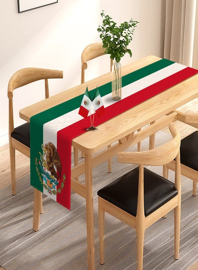 Pudodo مفرش طاولة "بودودو ديا دي لا إنديبندنسيا" (Pudodo Dia De La Independencia) - تحيا المكسيك - ديكور منزلي لحفلات عيد الاستقلال المكسيكي - المطبخ - غرفة الطعام (13 بوصة × 72 بوصة) - Image 3