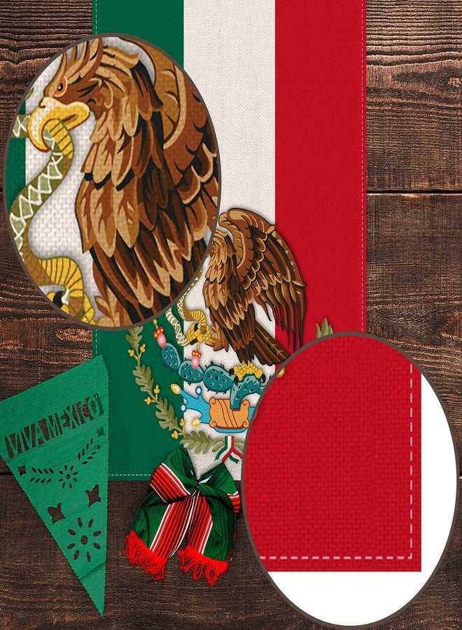 Pudodo مفرش طاولة "بودودو ديا دي لا إنديبندنسيا" (Pudodo Dia De La Independencia) - تحيا المكسيك - ديكور منزلي لحفلات عيد الاستقلال المكسيكي - المطبخ - غرفة الطعام (13 بوصة × 72 بوصة) - Image 5