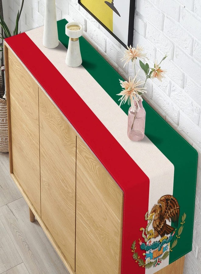 Pudodo مفرش طاولة "بودودو ديا دي لا إنديبندنسيا" (Pudodo Dia De La Independencia) - تحيا المكسيك - ديكور منزلي لحفلات عيد الاستقلال المكسيكي - المطبخ - غرفة الطعام (13 بوصة × 72 بوصة) - Image 4