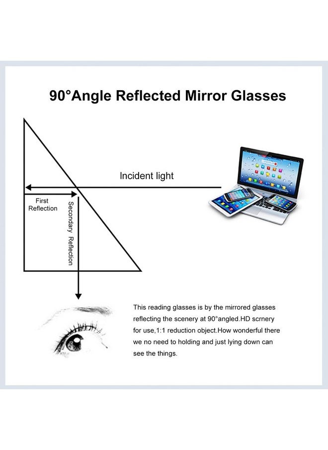 okcsc - Lazy Reading Glasses Light Thinner Horizontal Hd Glasses For Lying Down To Watch Tv/Mobile Reading Books 90°Angle Prism Lazy Readers Glasses - Image 1