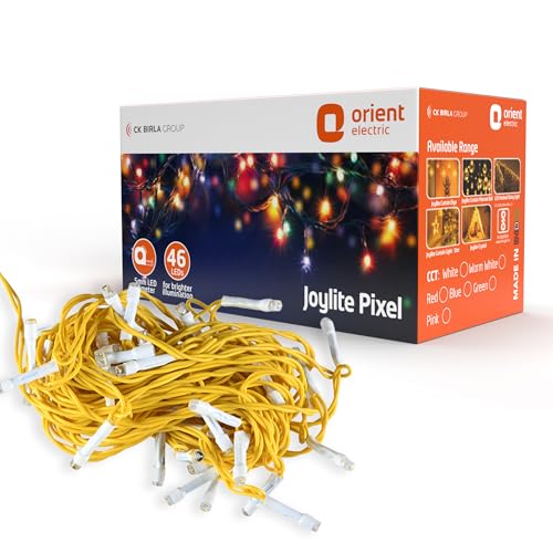 Orient Electric Orient Joylite Pixel Strip LED 10 m 46 LEDs Rope Light for Home Decoration | Indoor and Outdoor use | Direct Plug-in | Warm White, Pack of 5 - Image 1