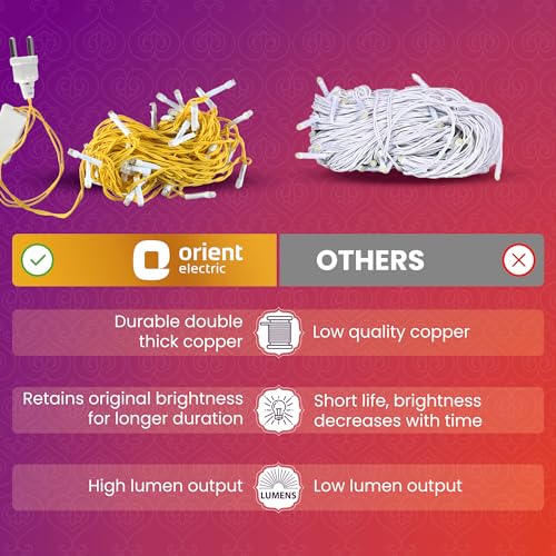 Orient Electric Orient Joylite Pixel Strip LED 10 m 46 LEDs Rope Light for Home Decoration | Indoor and Outdoor use | Direct Plug-in | Warm White, Pack of 5 - Image 4