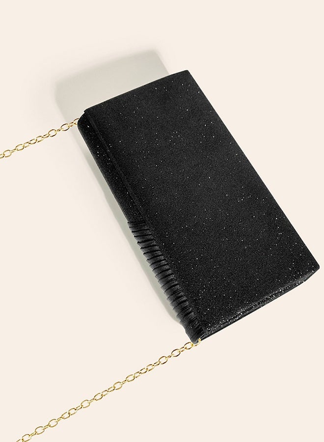 DUNISO Women Shiny Glitter Evening Clutch Crossbody Bag Envelope Handbag Chain Purse for Wedding Formal Cocktail Party - Image 4