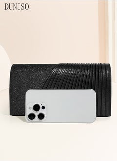 DUNISO Women Shiny Glitter Evening Clutch Crossbody Bag Envelope Handbag Chain Purse for Wedding Formal Cocktail Party  - Image 3