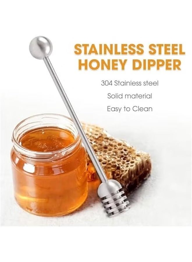 Hy Dipper Sticks, Solid Stainless Steel Hy and Syrup Dipper Stick Long Handle Hy Spoon Stirrer Mixing Tool for Hy Pot Jar Containers hy jar - Image 2