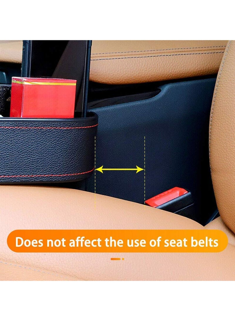 موب حامل مشروبات السيارة المقعد الأمامي إسفين حشو بو الجلود حامل الكأس للشرب القلم المحمول مقعد السيارة وحدة التحكم المنظم 1 قطعة MOB-200 - Image 5