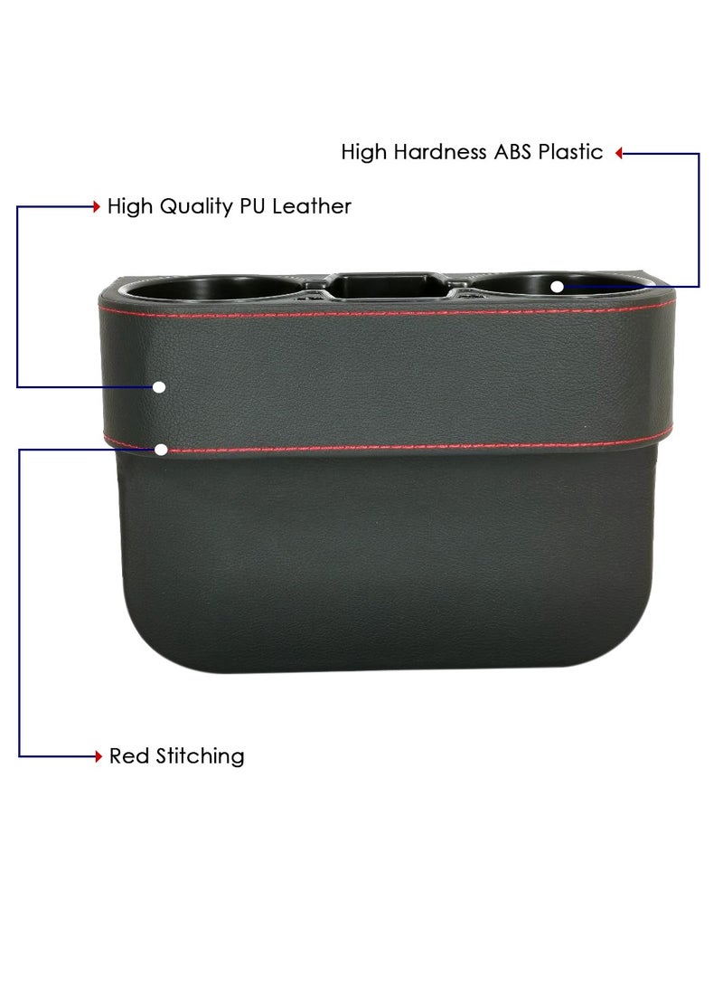موب حامل مشروبات السيارة المقعد الأمامي إسفين حشو بو الجلود حامل الكأس للشرب القلم المحمول مقعد السيارة وحدة التحكم المنظم 1 قطعة MOB-200 - Image 2