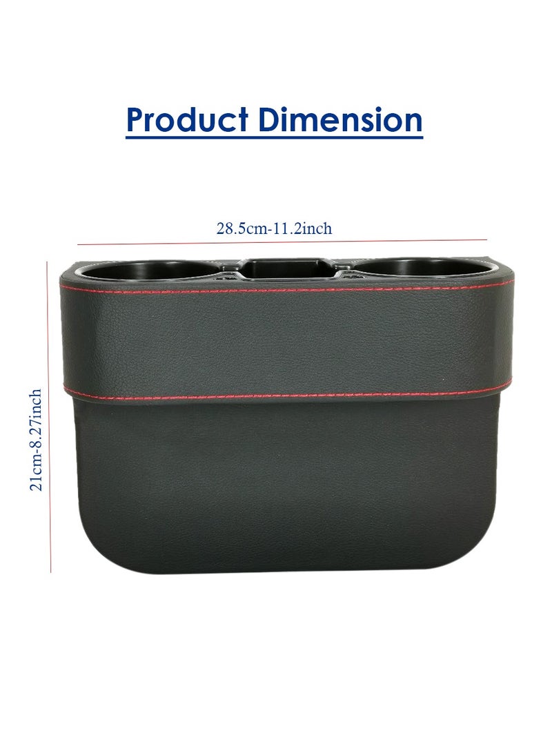 موب حامل مشروبات السيارة المقعد الأمامي إسفين حشو بو الجلود حامل الكأس للشرب القلم المحمول مقعد السيارة وحدة التحكم المنظم 1 قطعة MOB-200 - Image 4