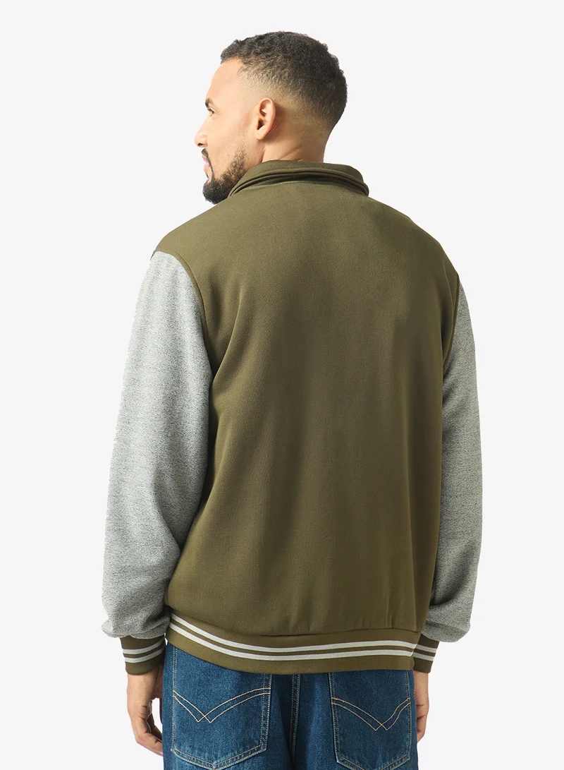 Seventy Five Casual Zip Through Bomber Jacket