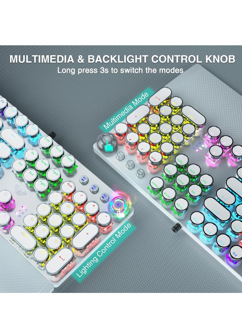 Mechanical Gaming Keyboard NKRO with Wrist Rest RGB Backlit Volume/Lighting Control Knob Fully Programmable 108-Keys Anti-Ghosting Wired Computer Keyboards for Office/Games, Blue Switch - pzsku/ZB82E681FF6D38348EAE3Z/45/_/1713945674/28819895-7057-477b-b628-df117df75f52