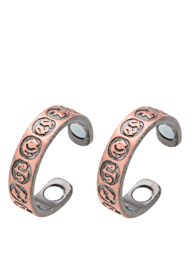 Generic 2 PCS Men Lymphatic Drainage Therapeutic Magnetic Ring, Magnetic Therapeutic Lymphcare Ring Blood Sugar Control Ring Blood Glucose Control Ring Elegant Copper Magnetic Ring Women Men Gifts (Rose Gold)  - Image 1