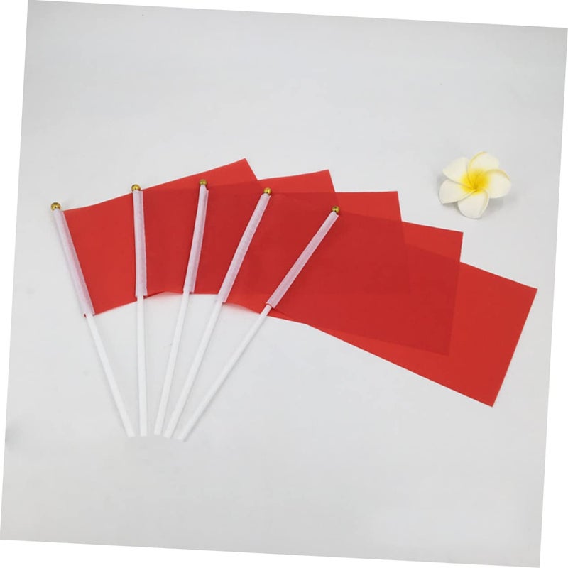 100 Pack Colorful Hand Waving Square Flags Birthday Party Favors Banner Decorations - Image 5