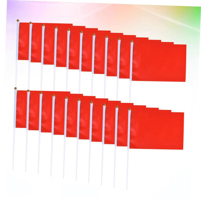 100 Pack Colorful Hand Waving Square Flags Birthday Party Favors Banner Decorations - Image 3
