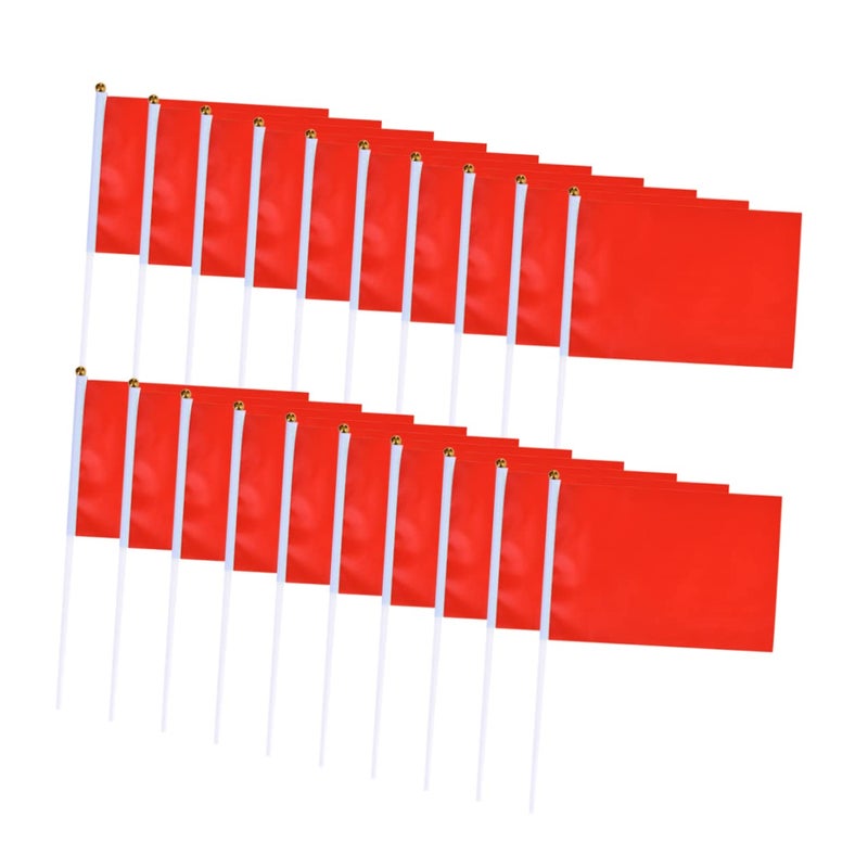 100 Pack Colorful Hand Waving Square Flags Birthday Party Favors Banner Decorations - Image 2