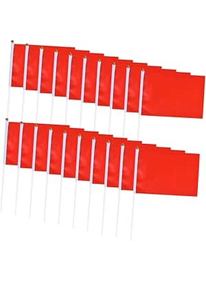 100 Pack Colorful Hand Waving Square Flags Birthday Party Favors Banner Decorations - Image 1