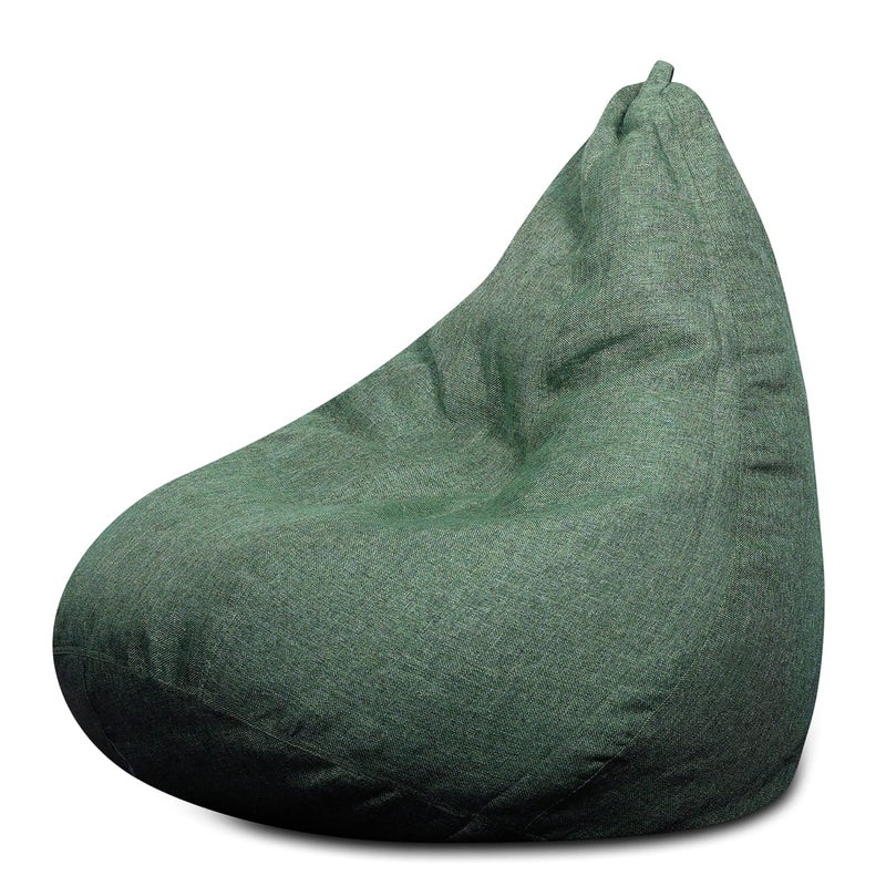 Generic Alfanso ORGANIX Collection Classic Bean Bag Jumbo SAC Size Green Color in Organic Jute Fabric Cover Only - Image 1