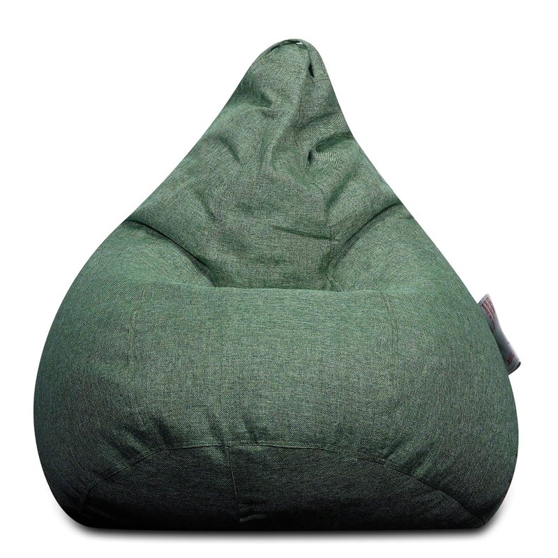 Generic Alfanso ORGANIX Collection Classic Bean Bag Jumbo SAC Size Green Color in Organic Jute Fabric Cover Only - Image 5