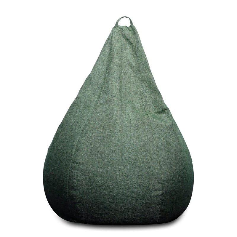 Generic Alfanso ORGANIX Collection Classic Bean Bag Jumbo SAC Size Green Color in Organic Jute Fabric Cover Only - Image 3