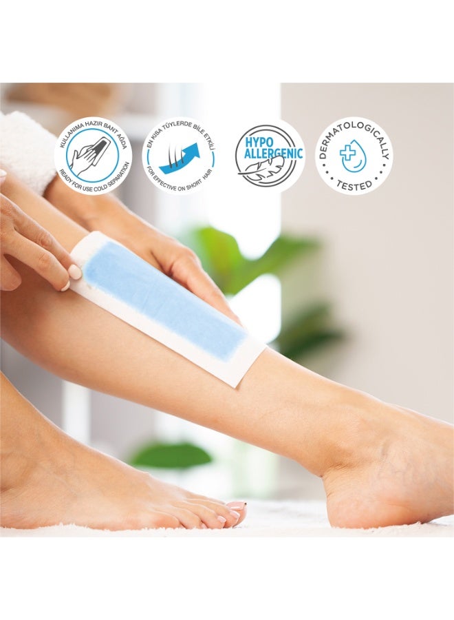 Agiss Wax Strips Kit for All Type Skin – 24 Pcs Cold Wax Strips Set with Face, Body & Bikini Strips + Cleaning Wipes – Long-Lasting Hair Removal up to 4 Weeks – Hypoallergenic & Dermatologically Tested - Image 3