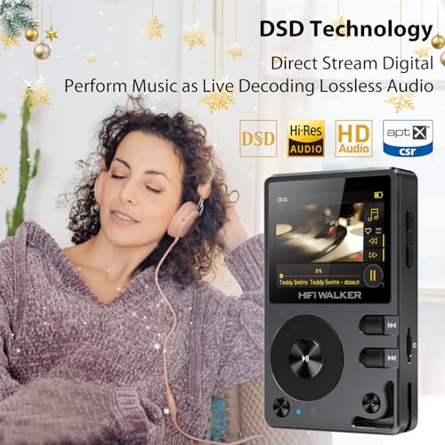 HIFI WALKER H2 HiFi MP3 Player with Bluetooth, Lossless DSD DAC Flac, High Resolution Music Player, Portable Audio Player with 64 GB Memory Card, Supports up to 512GB - Image 2