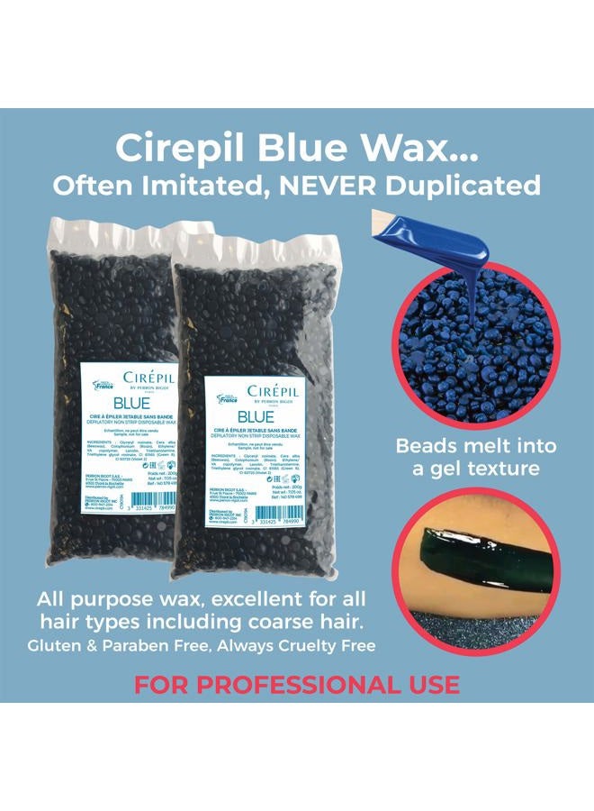 cirepil طقم الشمع - طقم مقدمة للاستخدام في المنزل - سخان، حبيبات شمع زرقاء، منتجات قبل وبعد وعلبة فارغة - أفضل درجة حرارة لشمع سيريبيل الخاص بك - Image 5