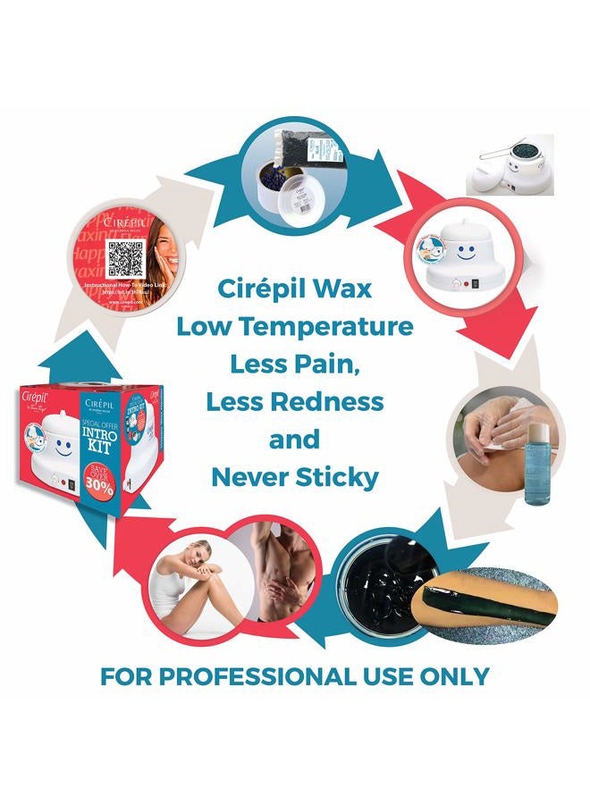 cirepil طقم الشمع - طقم مقدمة للاستخدام في المنزل - سخان، حبيبات شمع زرقاء، منتجات قبل وبعد وعلبة فارغة - أفضل درجة حرارة لشمع سيريبيل الخاص بك - Image 3