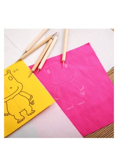 KASTWAVE 105 Pieces White Carbon Transfer Paper 11.7 x 8.3 Inch Tracing Paper Carbon Graphite Copy Paper with Embossing Stylus Tracing Stylus Dotting Tools for Cloth Fabric Paper Wood  - Image 2