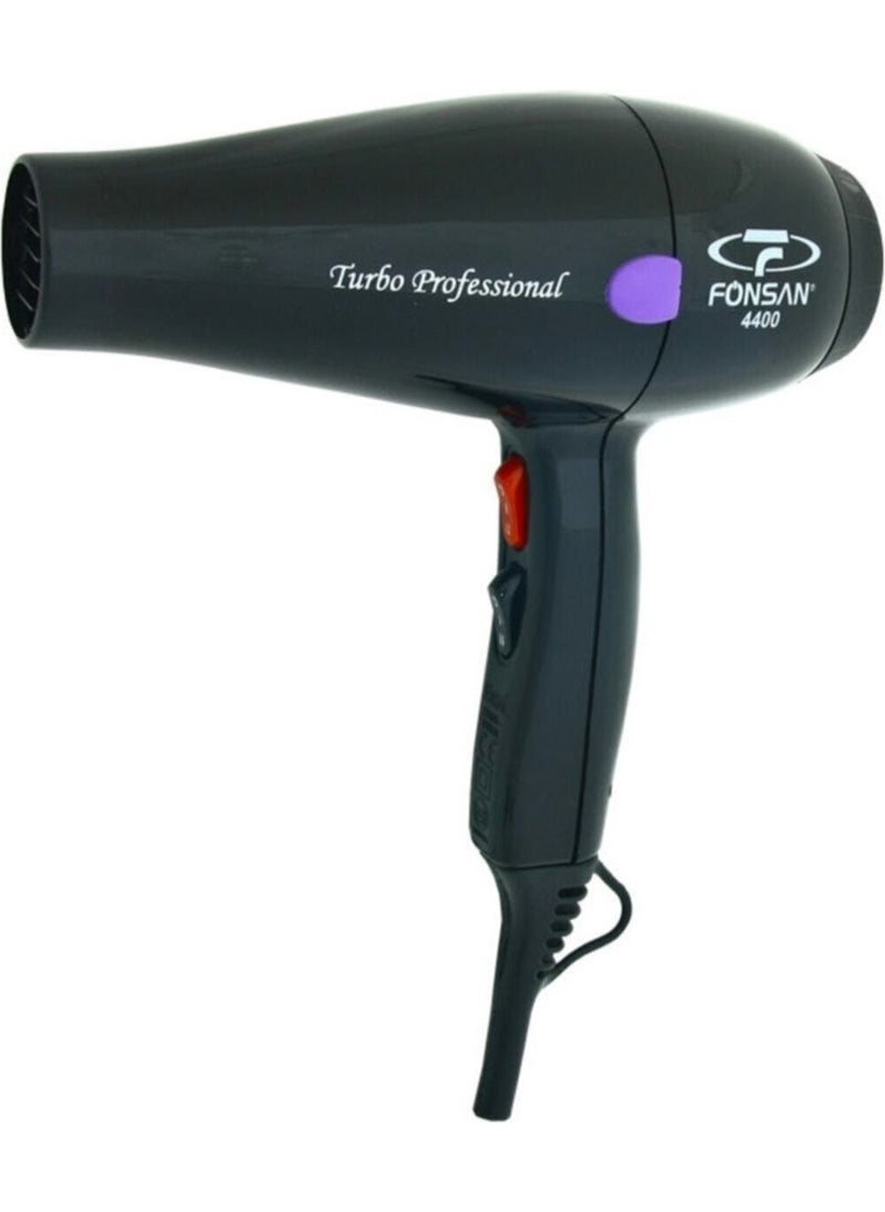 Fönsan - Professional PRF-4400 Turbo Professional 2400 Watt Blow Dryer F Black No 220 - 240 V No Ac 2 Stage - Image 1