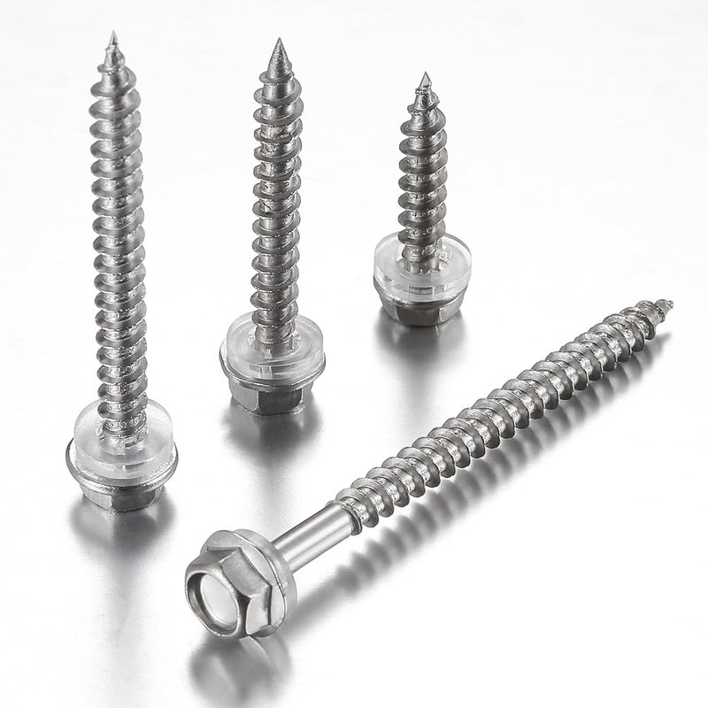 Wensilon Store (130Pcs)#10x1-1/2 Self-Tapping Screws for Wood 410 Stainless Steel Hexagon Head Quick Tapping - Image 5