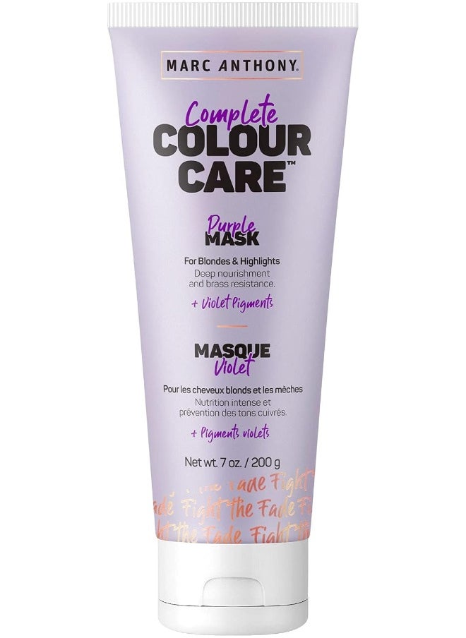 MARC ANTHONY - Complete Colour Care Purple Mask | For Blondes & Highlights | Deep Nourishment | Protection From Sun & Damage | 200Grams - Image 1