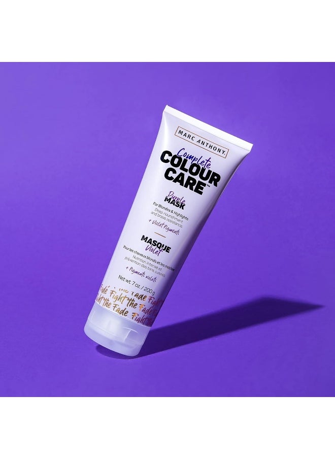 MARC ANTHONY - Complete Colour Care Purple Mask | For Blondes & Highlights | Deep Nourishment | Protection From Sun & Damage | 200Grams - Image 1