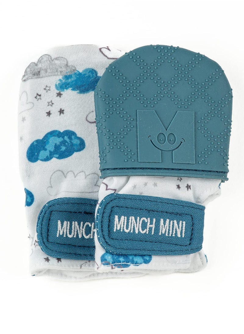 Malarkey Kids - Munch Mitt Teething Mitten Munch Mini Clouds Blue - Image 1