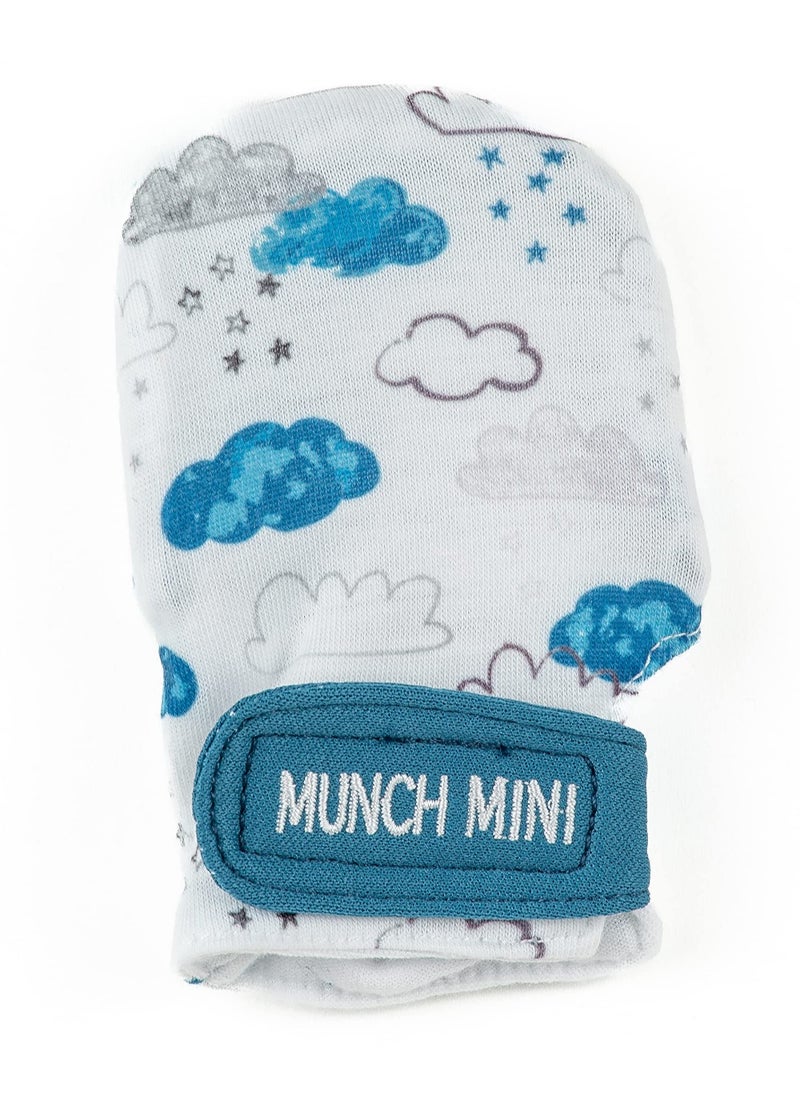 Malarkey Kids - Munch Mitt Teething Mitten Munch Mini Clouds Blue - Image 1