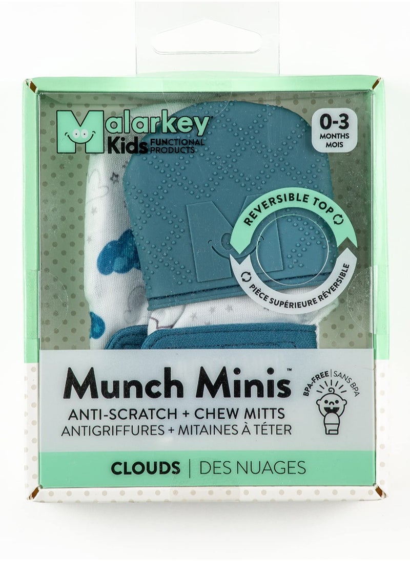 Malarkey Kids - Munch Mitt Teething Mitten Munch Mini Clouds Blue - Image 1