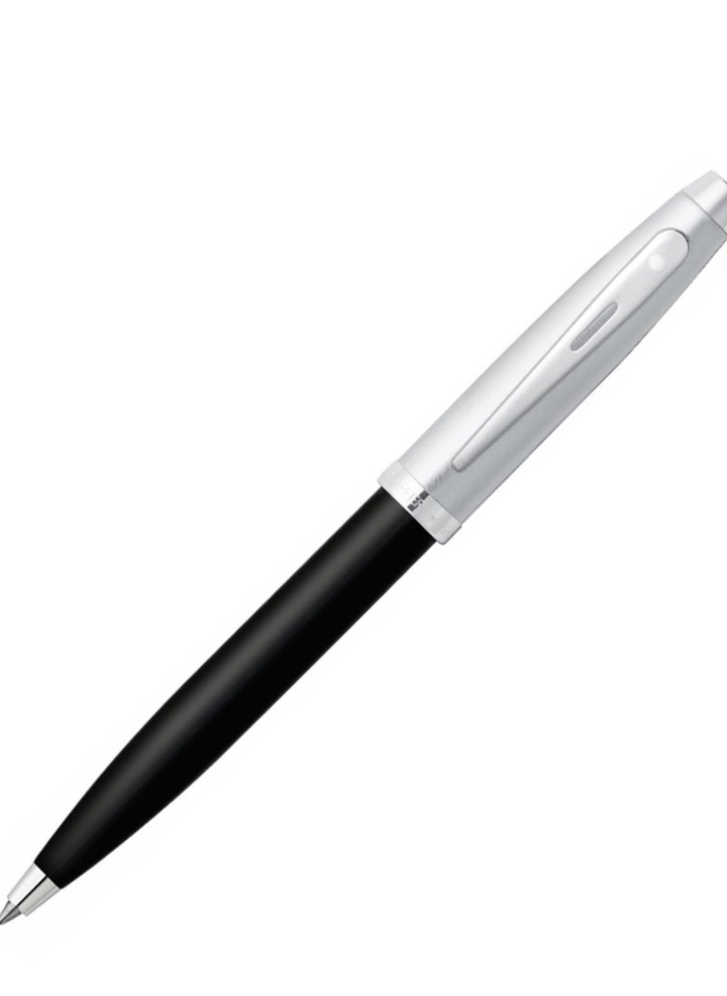 SHEAFFER Sheaffer 100 Ballpoint Pen - Gloss Black Brushed Chrome  - Image 1
