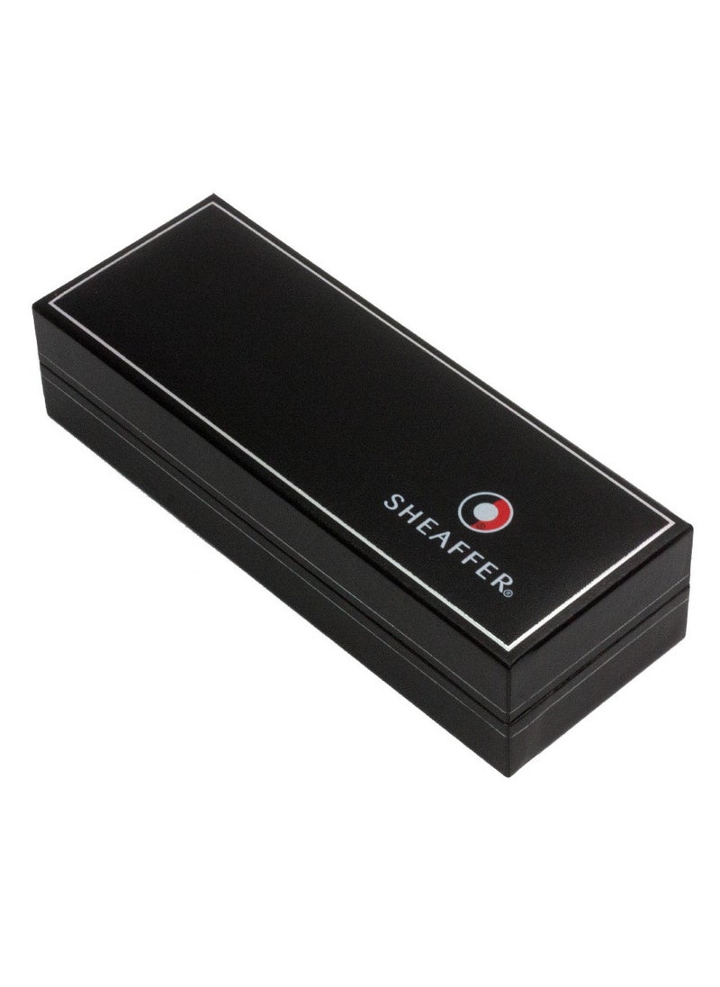 SHEAFFER Sheaffer 100 Ballpoint Pen - Gloss Black Brushed Chrome  - Image 2