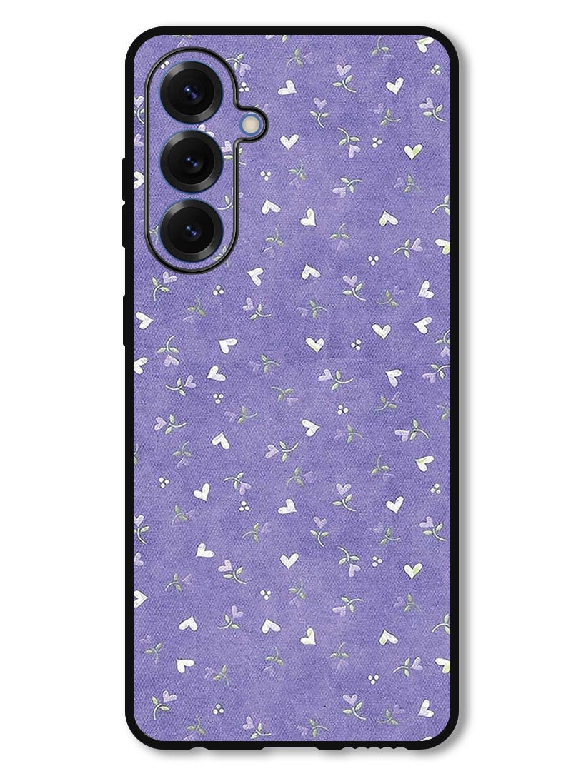 Theodor Protective Case Anti Scratch Shock Proof Bumper Cover For Samsung Galaxy S25 Hearts Purple Background - Image 1
