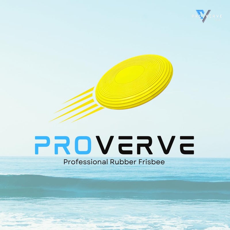 PROVERVE Rubber Frisbee for Kids & Adults, Safe and Unbreakable Flying Disc Frisbee Toy for Adults Picnic Game, Frisbee Disc Throw Sports Equipment for Indoor/Outdoor Games (Yellow) - Image 3