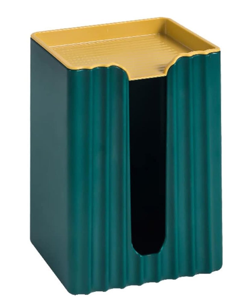 BeFunky Facial Tissue Cover Box Punch Free Wall Mounted Bathroom Holder for Vanity, Countertops, Desk, Office (Green) - Image 1