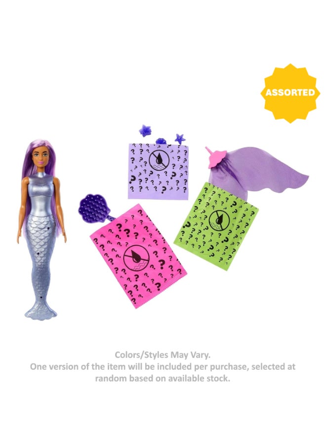 Barbie دمية باربي كولور ريفيل سلسلة حورية البحر ومجموعة الإكسسوارات مع 6 مفاجآت (متنوعة) - Image 2