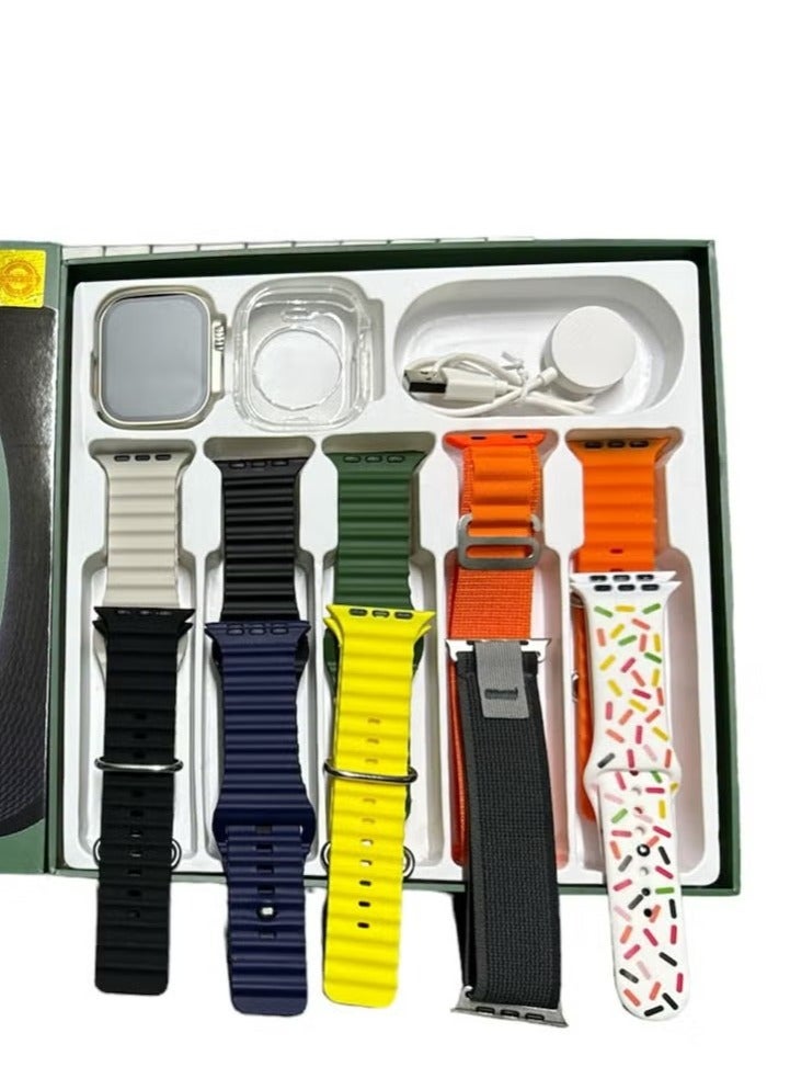 micro speed Smart Watch HW69 7in1 With Health Fitness Tracker Sport Watch Supports 7 addition Wrist Strap 49MM-Mulicolour - Image 2