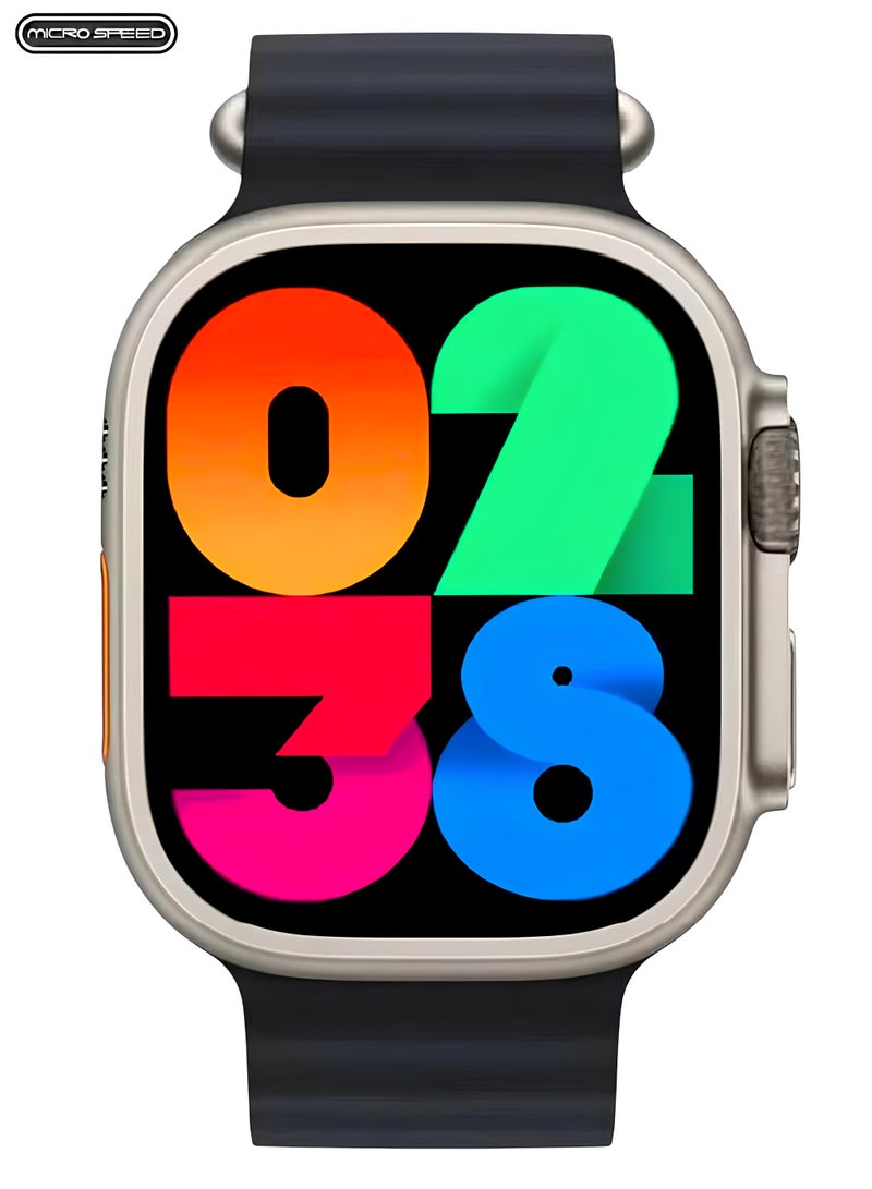 micro speed Smart Watch HW69 7in1 With Health Fitness Tracker Sport Watch Supports 7 addition Wrist Strap 49MM-Mulicolour - Image 1