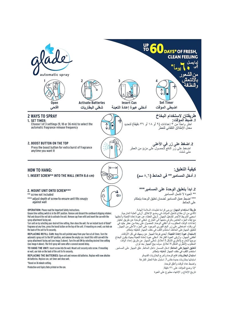 Glade Automatic Spray Holder With Blooming Peony And Cherry Air Freshener - Image 2